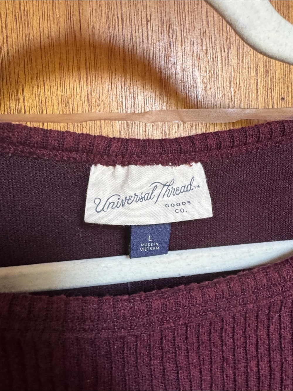 Universal Thread Reserved Plum Ribbed Crop Top - Picture 2 of 3